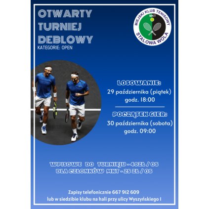 Tenis - Otwarty Turniej Deblowy - OPEN - MKT STW