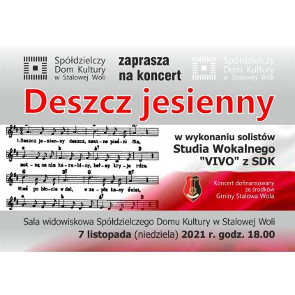 Koncert młodych artystów SDK - "Deszcz Jesienny"