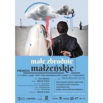 Spektakl Teatru Kontynuacja - "Małe zbrodnie małżeńskie" - NCK Nisko