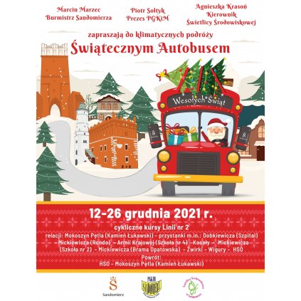 Podróż Świątecznym Autobusem w Sandomierzu