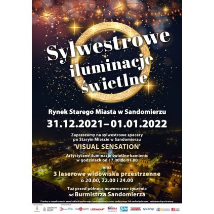 Sylwestrowe iluminacje świetlne - Sandomierz