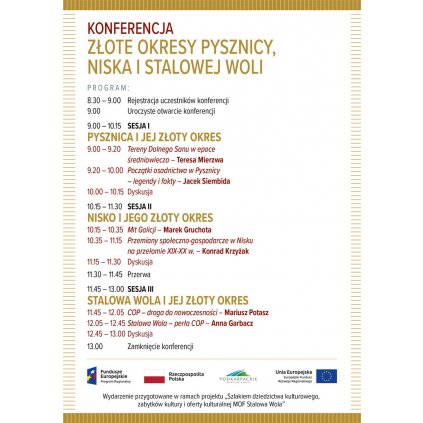 Konferencja “Złote okresy Pysznicy, Niska i Stalowej Woli - NCK Nisko