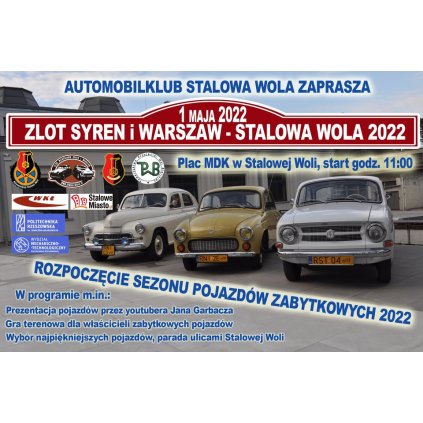Zlot Syren i Warszaw - Rozpoczęcie Sezonu Pojazdów Zabytkowych STW
