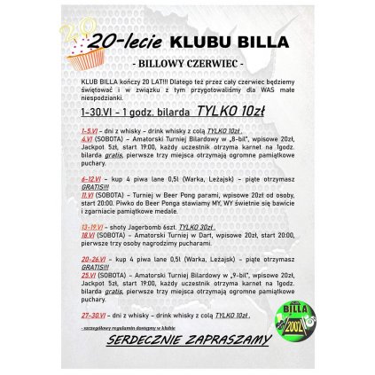 20-lecie Klubu Billa - BILLOWY CZERWIEC