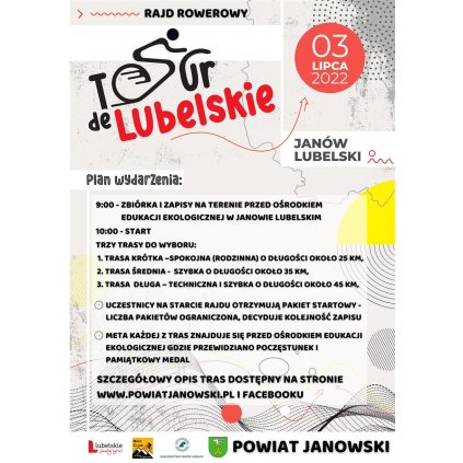 Rajd rowerowy - Tour de Lubelskie - Janów Lubelski