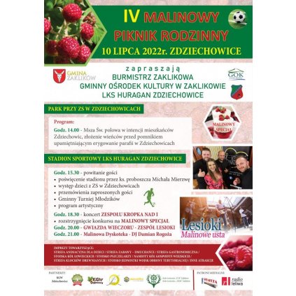 IV Malinowy Piknik Rodzinny - Koncert Lesioki - Zdziechowice