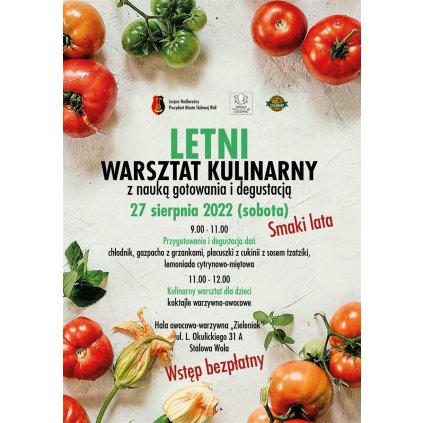Letni Warsztat Kulinarny - nauka gotowania, degustacja - Zieleniak STW