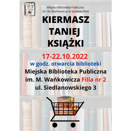 Kiermasz taniej książki - Miejska Biblioteka Publiczna Stalowa Wola
