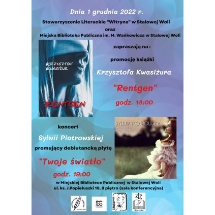 Promocja książki "Rentgen" i koncert "Twoje światło" - MBP STW