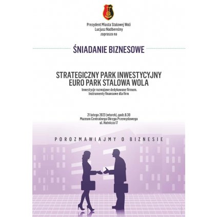 Śniadanie Biznesowe "Strategiczny Park Inwestycyjny EURO PARK" STW