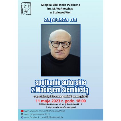 Spotkanie autorskie z Maciejem Siembidą - MBP STW