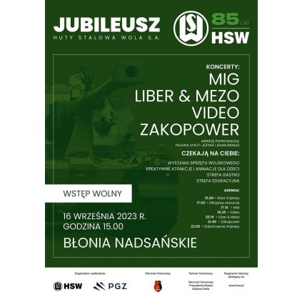 Jubileusz Huty Stalowa Wola -MIG /Liber&Mezo/Video/Zakopower- Błonia
