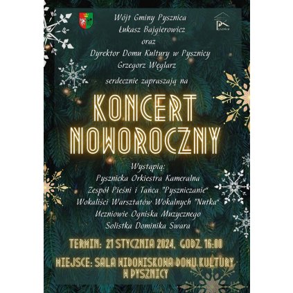 Koncert Noworoczny - Sala Widowiskowa Domu Kultury - Pysznica