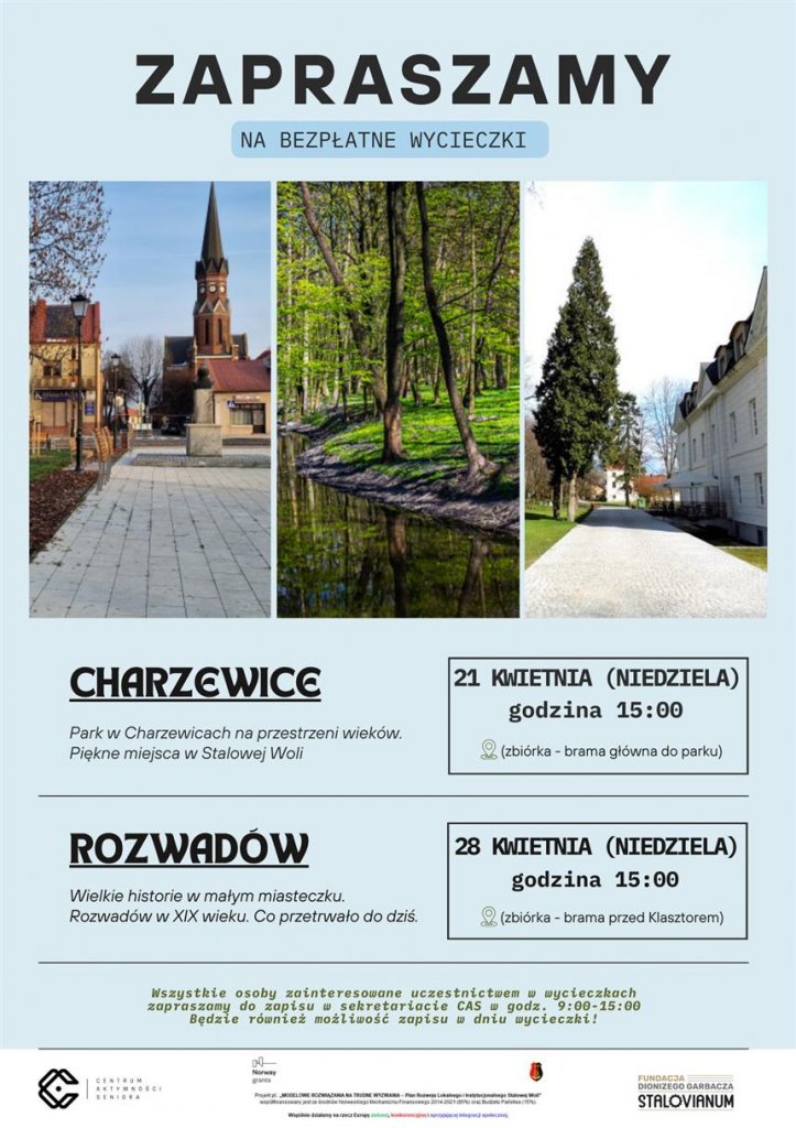 Bezpłatne wycieczki - Charzewice - Charzewice - stalowa.info - Ogłoszenia Stalowa Wola