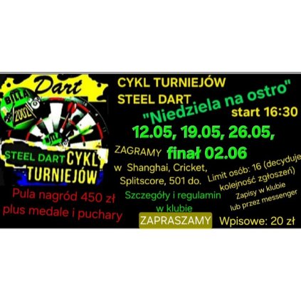 Cykl Turniejów Steel Dart "Niedziela na ostro" - Klub Billa STW