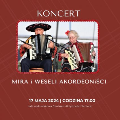 Koncert Mira i Weseli Akordeoniści - sala w CAS