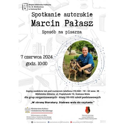 Spotkanie autorskie Marcin Pałasz "Sposób na pisarza" - MBP STW