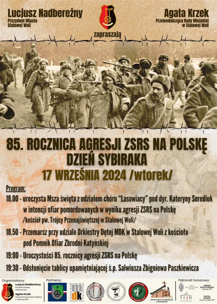 85. Rocznica Agresji ZSRS na Polskę - Dzień Sybiraka - STW - Stalowa Wola - stalowa.info - Ogłoszenia Stalowa Wola