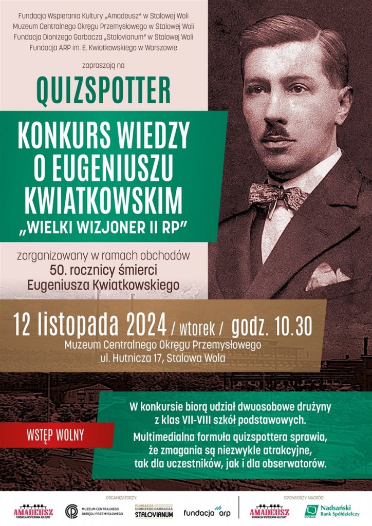 Konkurs wiedzy o Eugeniuszu Kwiatkowskim - Muzeum COP STW - Stalowa Wola - stalowa.info - Ogłoszenia Stalowa Wola